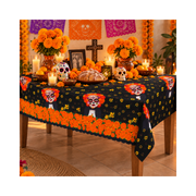 Mantel Día de Muertos - Negro Naranja