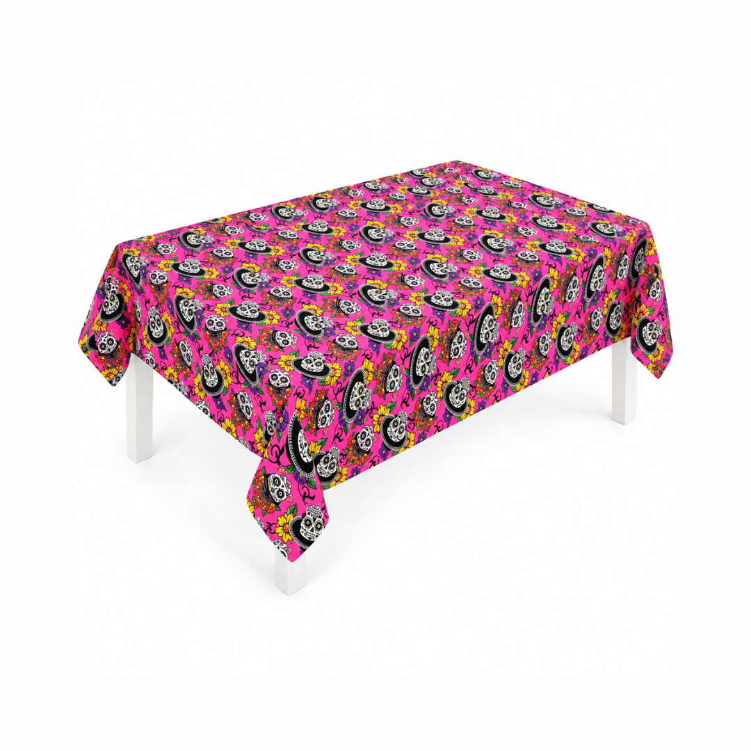 Mantel Día de Muertos Rosa