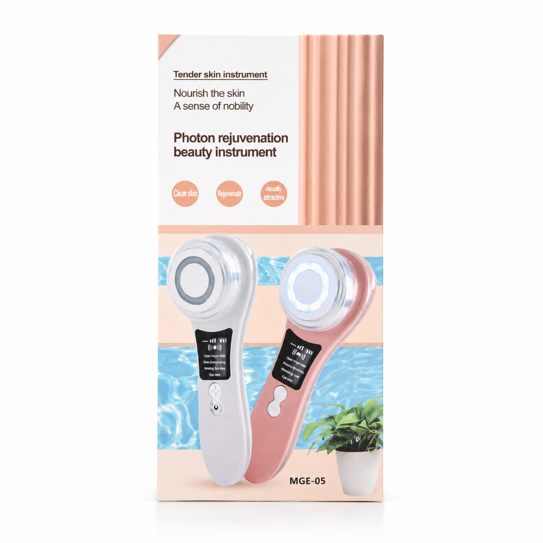 Masajeador Facial Con Fototerapia LED y Pantalla