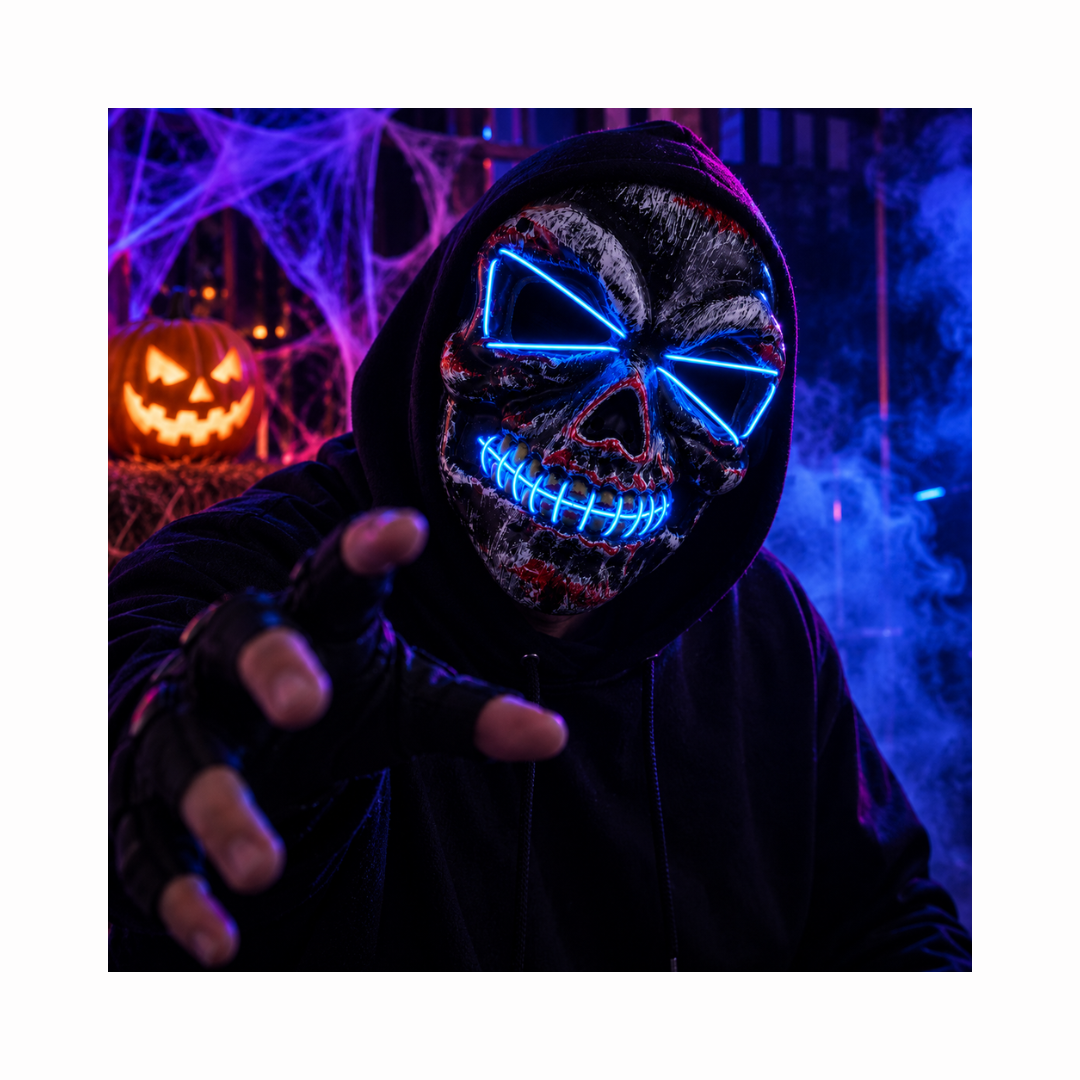 Máscara LED Tipo Calavera Halloween