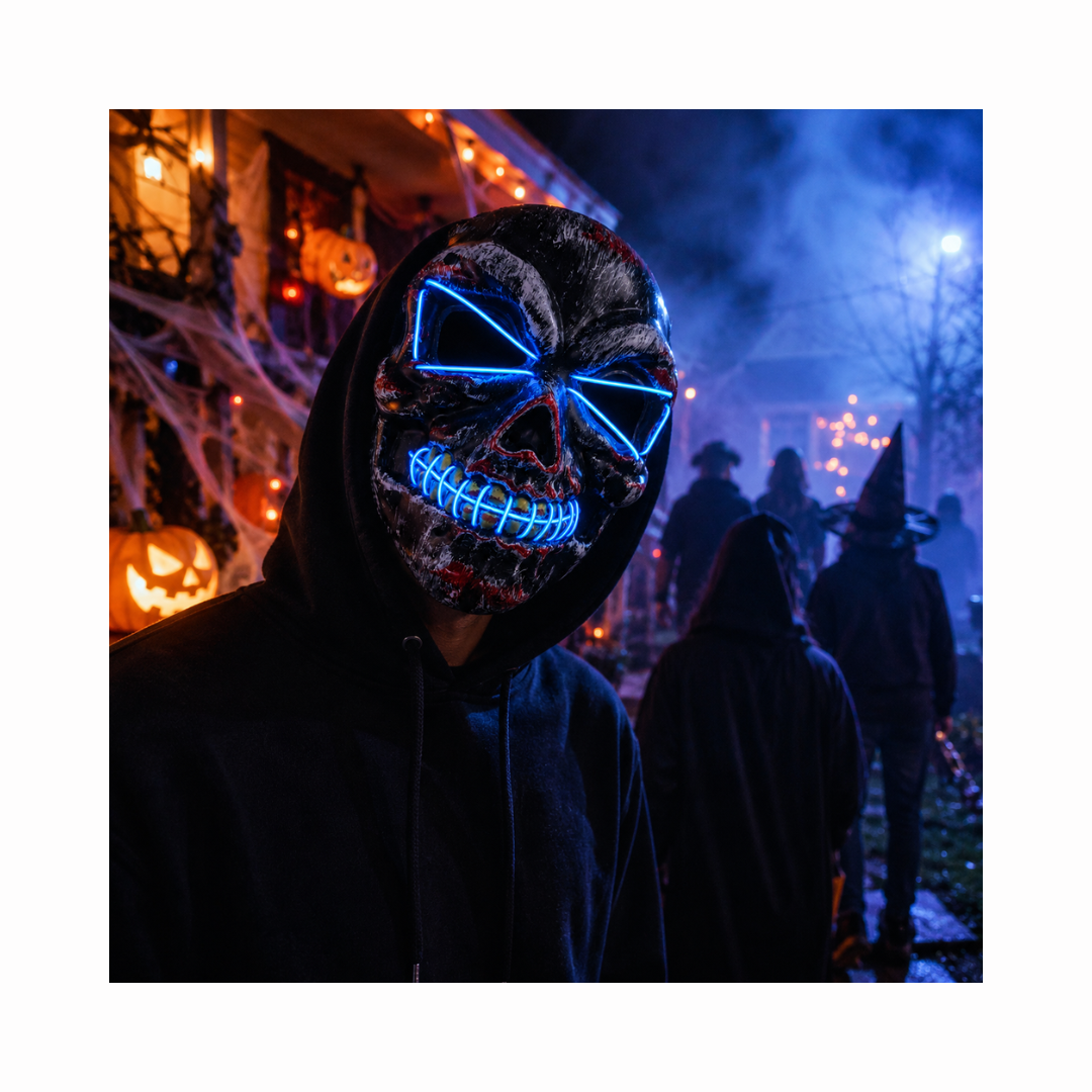 Máscara LED Tipo Calavera Halloween