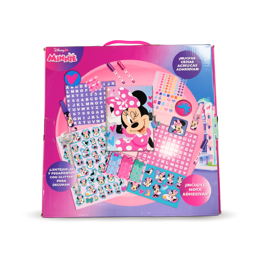 Mi Diario Secreto con Llave y Kit de Accesorios Minnie Mouse, Capibara y Unicornio