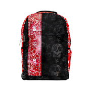 Mochila Escolar Negra y Roja Diseño Coco con Calaveras