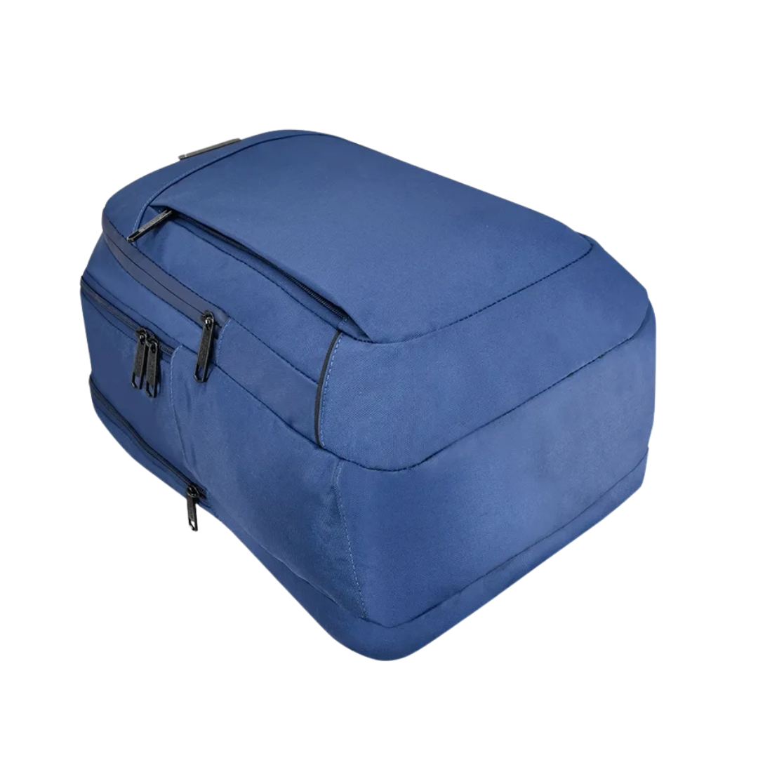 Mochila Reaction Kenneth Cole Azul con Múltiples Compartimentos