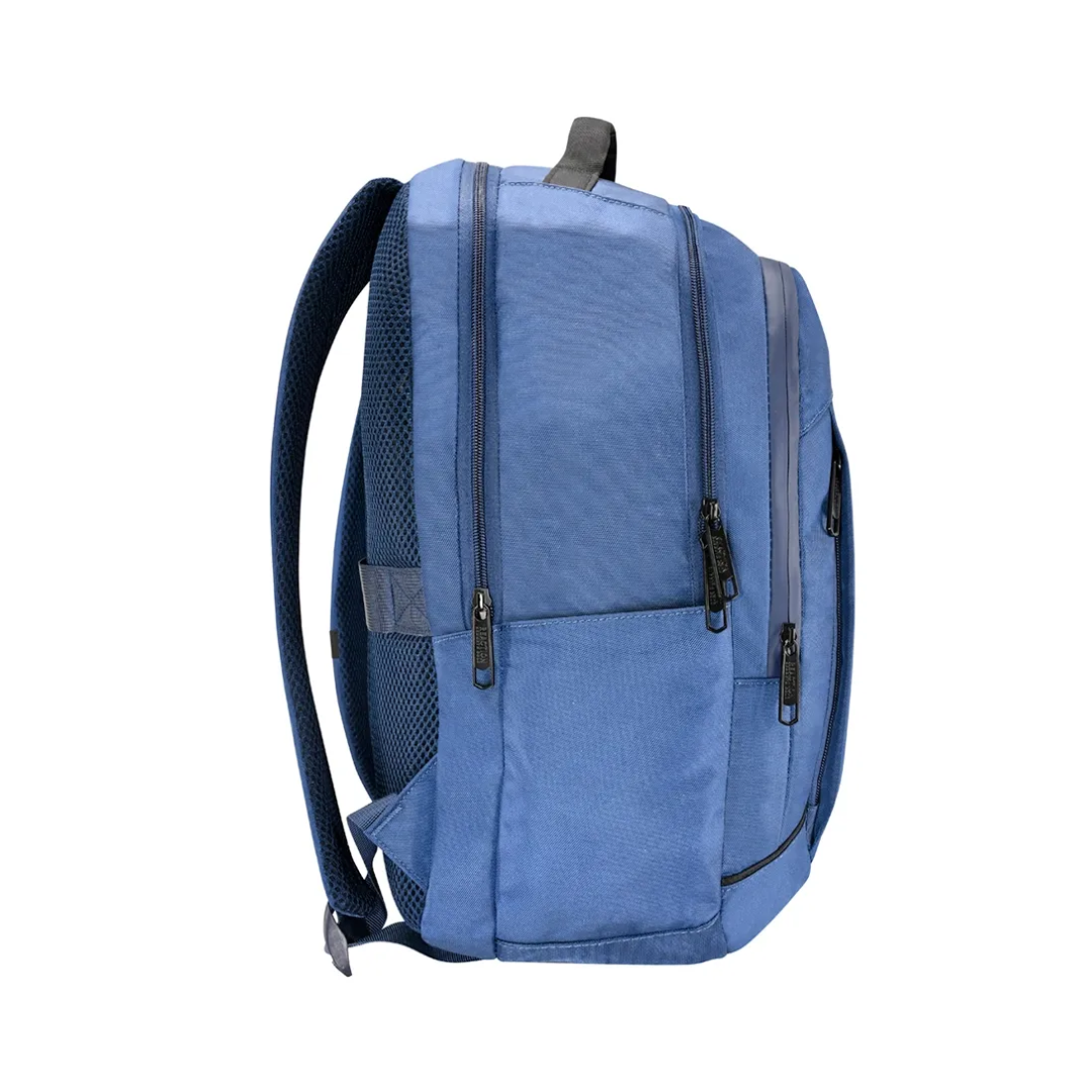 Mochila Reaction Kenneth Cole Azul con Múltiples Compartimentos