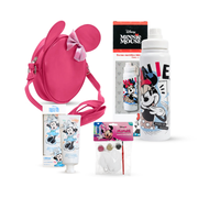 Paquete Minnie Mouse 4 Piezas: Bolsa, Crema para Manos, Termo y Figura Para Pintar