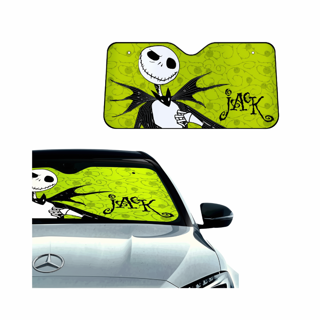 Parasol Frontal Jack Skellington para Auto y Camioneta