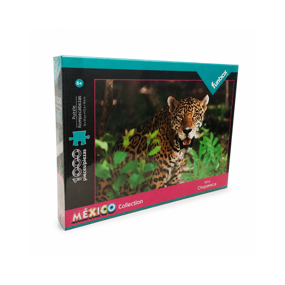 Rompecabezas Funbox México Collection 1000 Piezas, Diseños De Jaguar, Bellas Artes Y Comida Mexicana