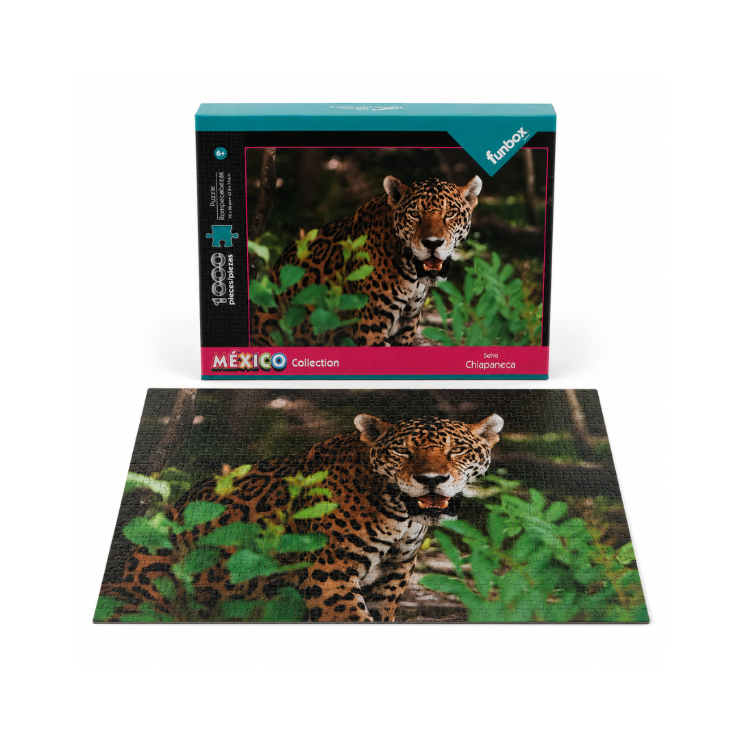 Rompecabezas Funbox México Collection 1000 Piezas, Diseños De Jaguar, Bellas Artes Y Comida Mexicana