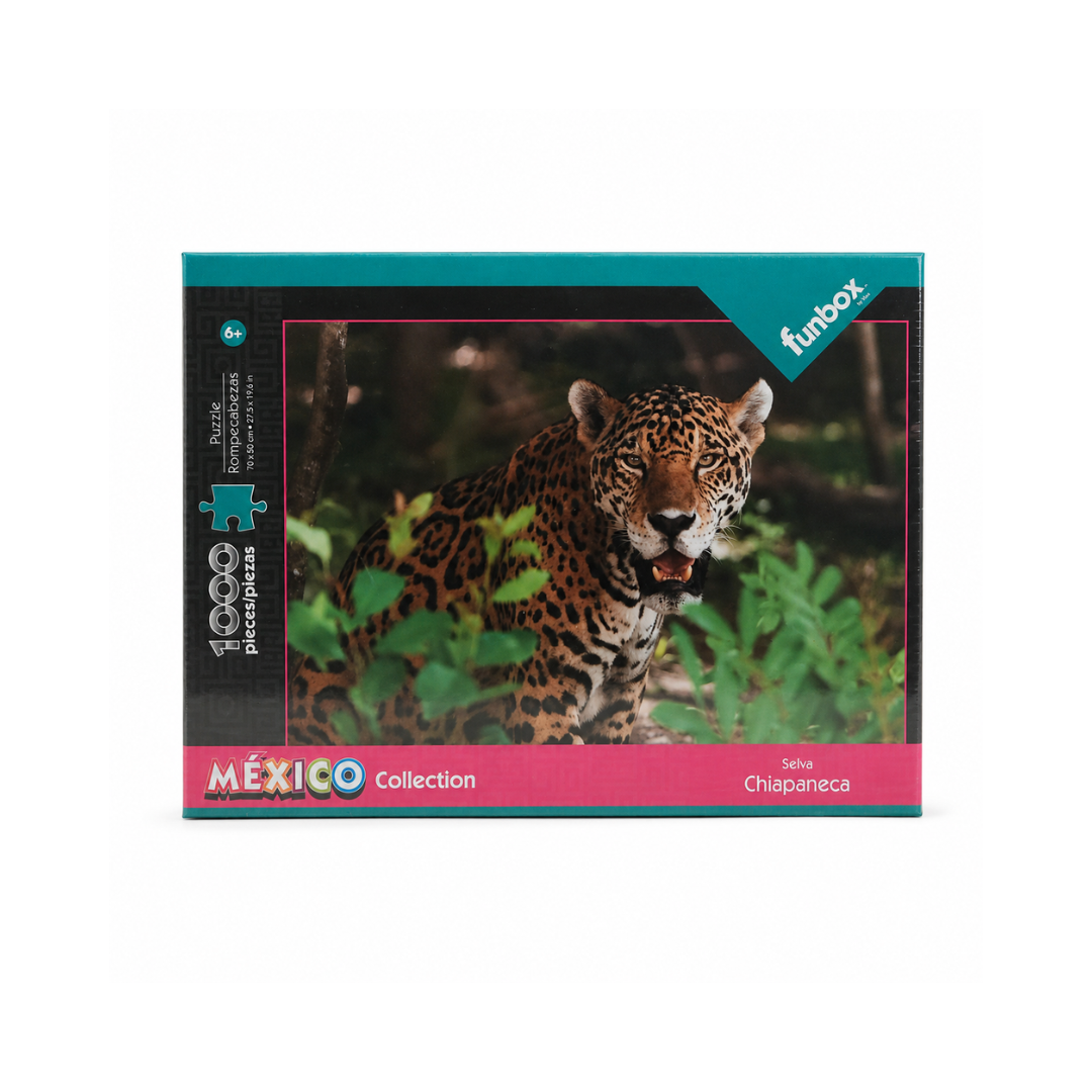 Rompecabezas Funbox México Collection 1000 Piezas, Diseños De Jaguar, Bellas Artes Y Comida Mexicana