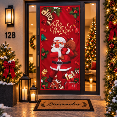 Funda para Puertas Navidad - Santa 9