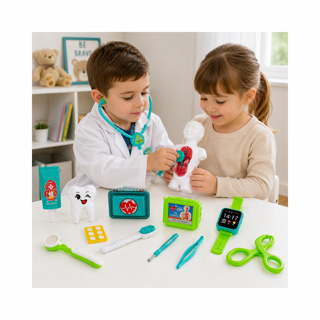 Set de Doctor Infantil con Estetoscopio y Accesorios 12 Piezas