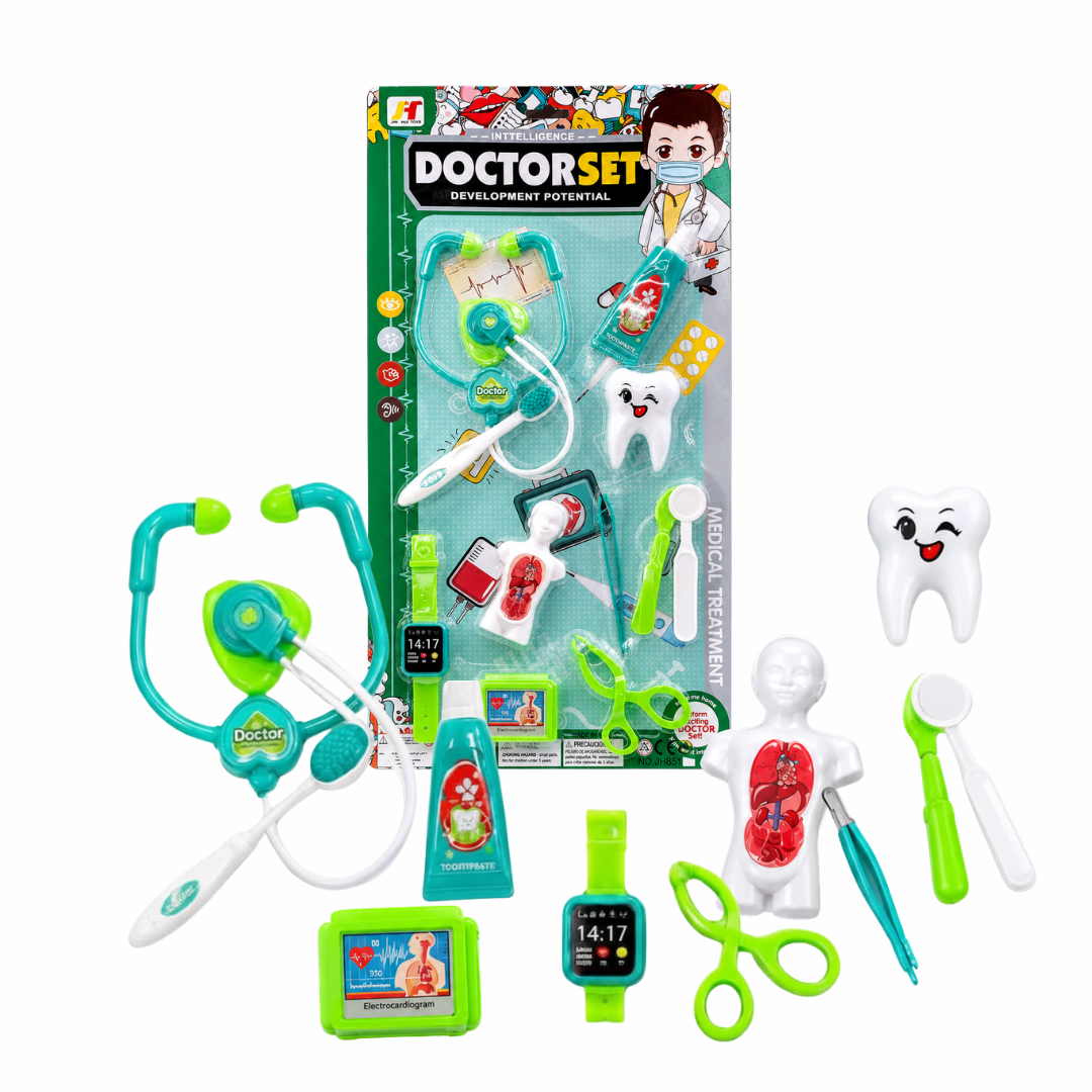 Set de Doctor Infantil con Estetoscopio y Accesorios 12 Piezas