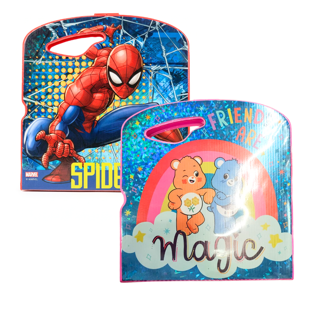 Maletín de Arte Infantil Spider-Man y Ositos Cariñositos con Plumones, Pinturas y Accesorios