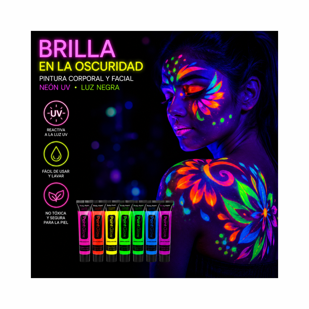 Kit Catrina: 3 Diademas, 1 Guantes y 12 Pinturas Corporales