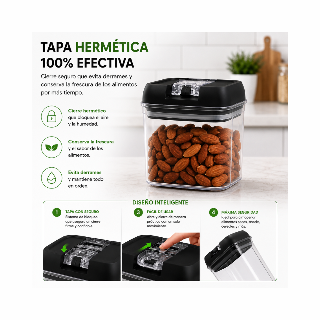 Set RAGA Contenedores Herméticos Para alimentos (7 piezas)