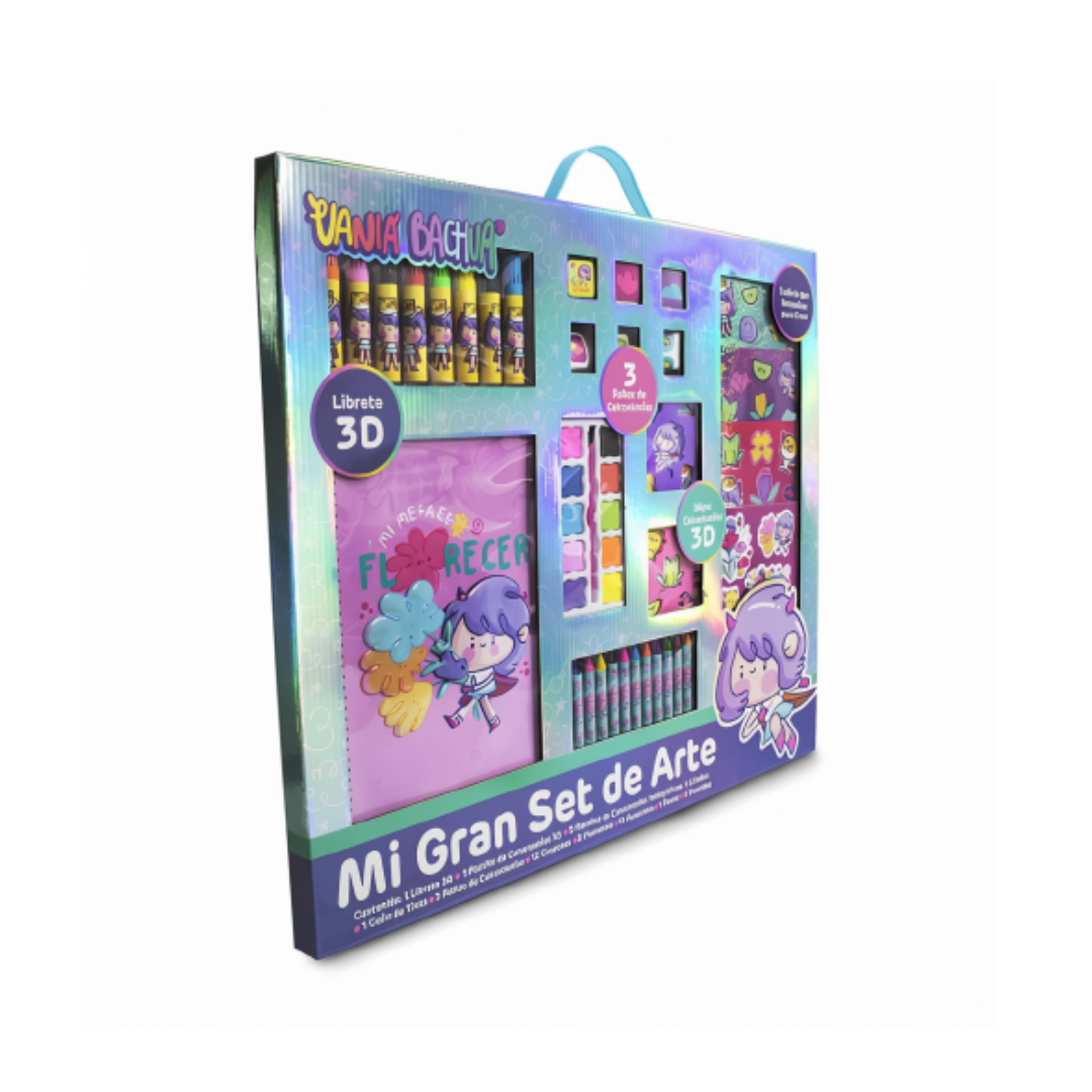 Gran Set de Arte Infantil con Libreta 3D y Accesorios