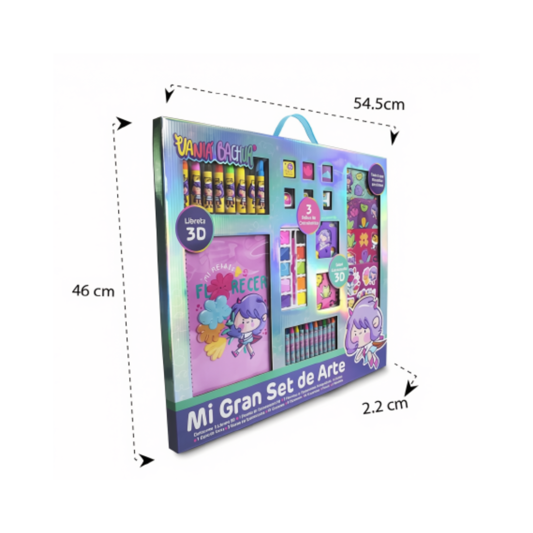 Gran Set de Arte Infantil con Libreta 3D y Accesorios