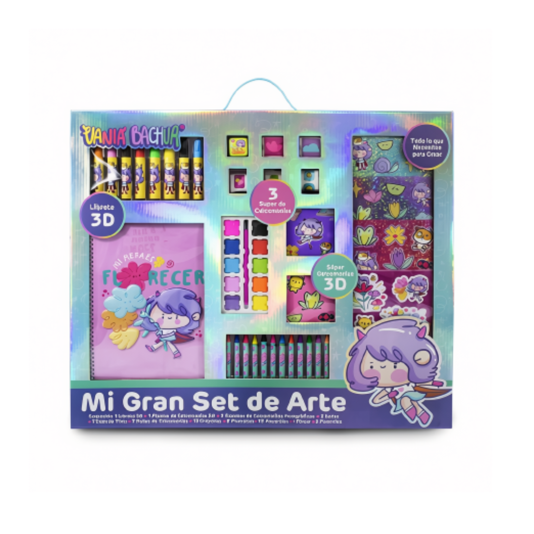 Gran Set de Arte Infantil con Libreta 3D y Accesorios