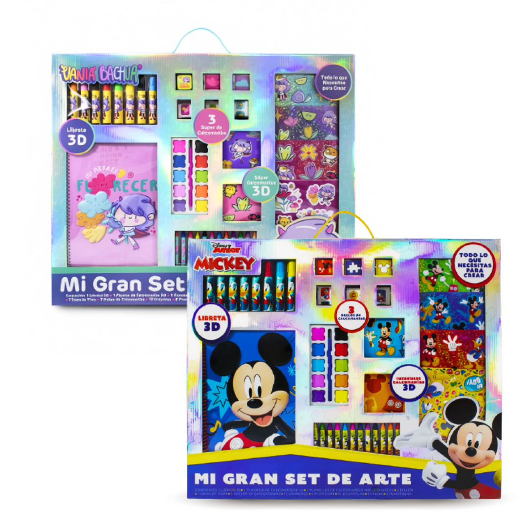 Gran Set de Arte Infantil con Libreta 3D y Accesorios