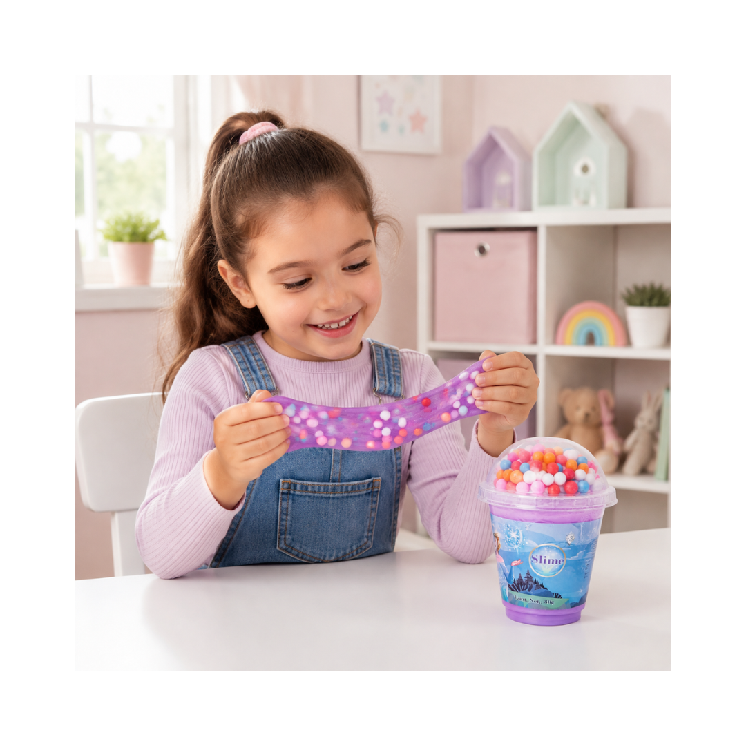 Slime de Princesas con Bolitas Multicolor