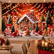 Telón Navideño Casa de Jengibre
