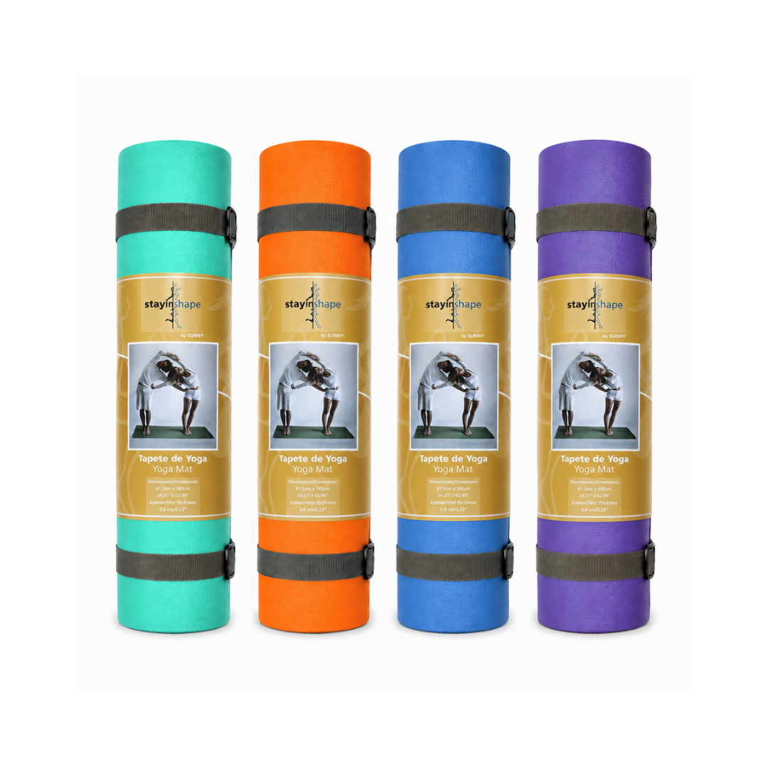 Tapete para Yoga, Pilates y Fitness 165 x 61.5 cm con Correa