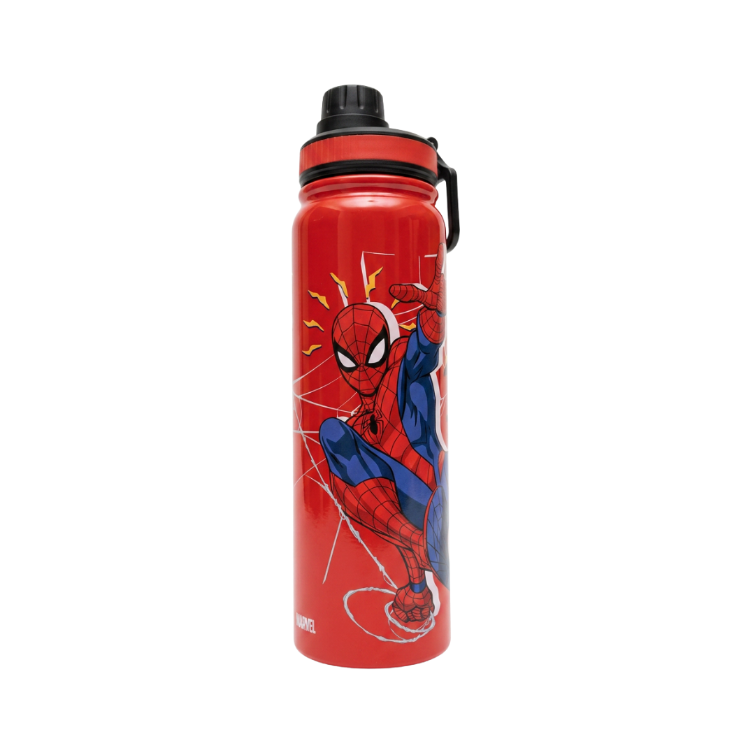 Termo metálico de 800 ml en diseños de Mickey, Minnie, Jessie y Spider-Man.