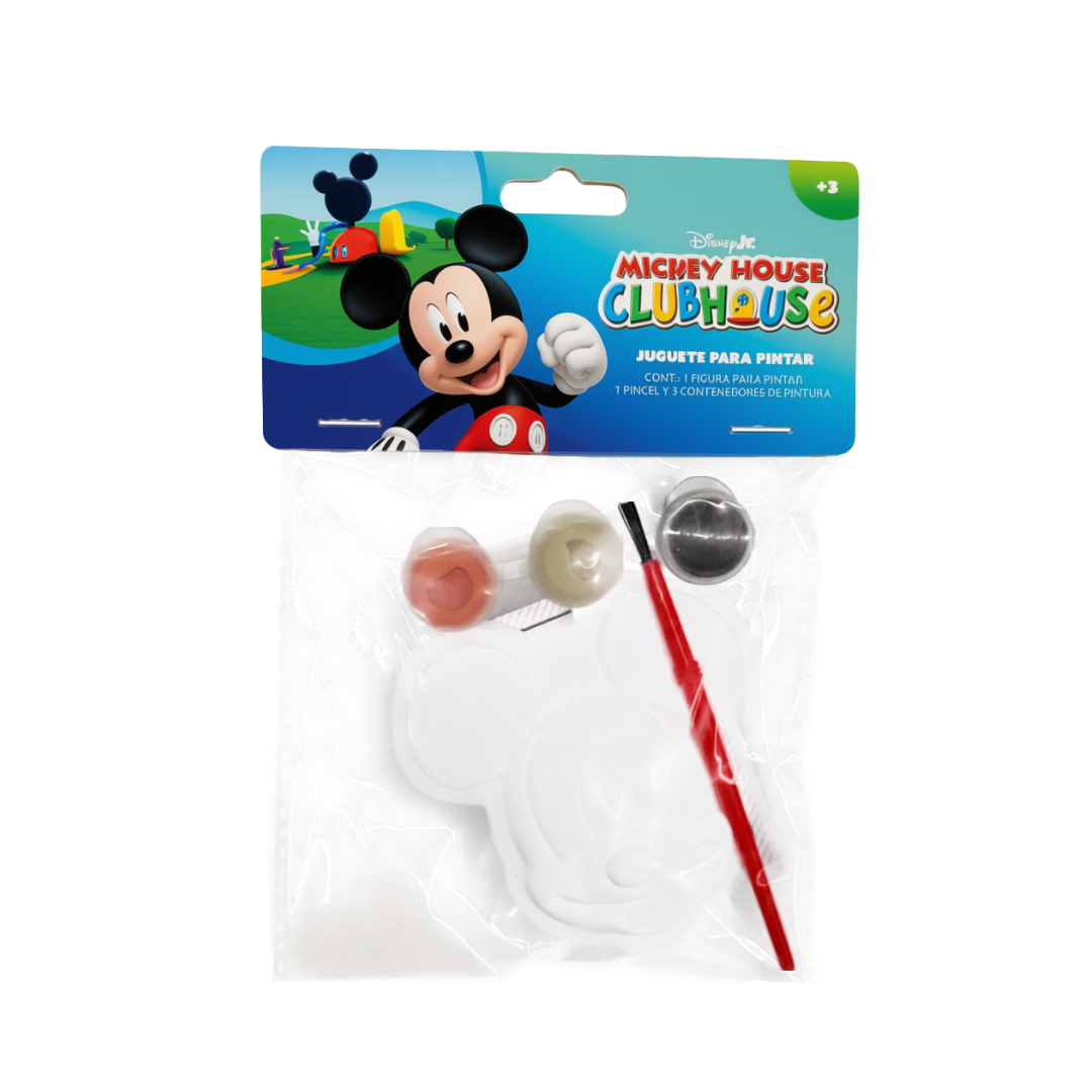Figura Disney de Yeso para Pintar con Pincel y 3 Pinturas