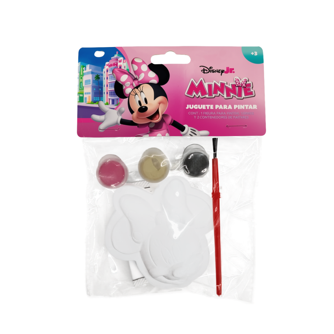 Figura Disney de Yeso para Pintar con Pincel y 3 Pinturas