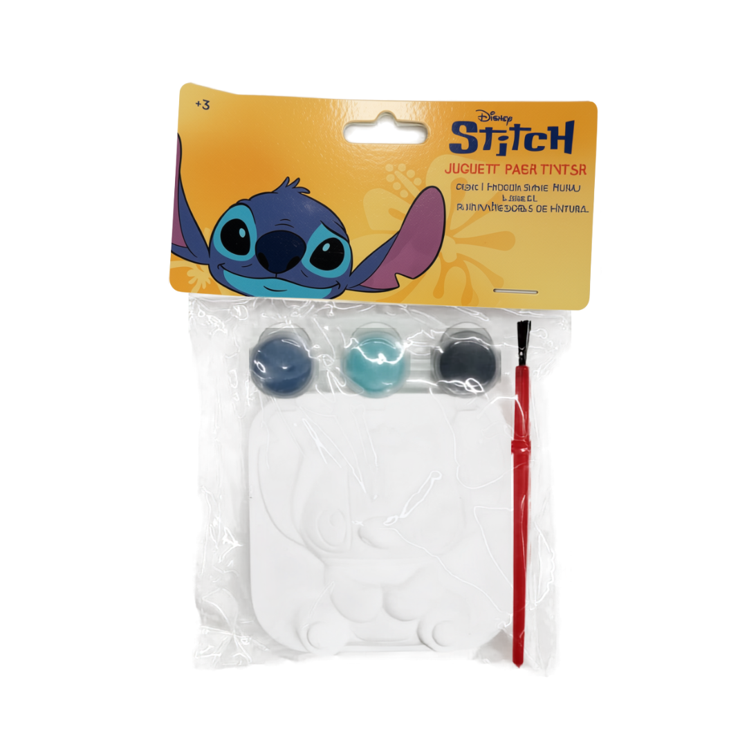 Figura Disney de Yeso para Pintar con Pincel y 3 Pinturas