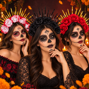 Diadema de Catrina con Rosas