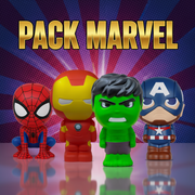Colecciòn 4 Piezas MARVEL Alcancias 3D