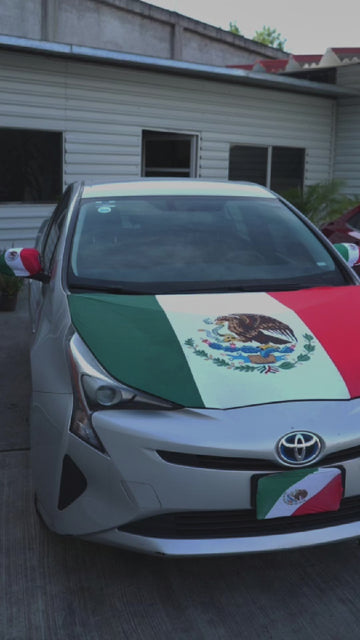 Funda Cubre Cofre De Auto Con Bandera De México Patriótica